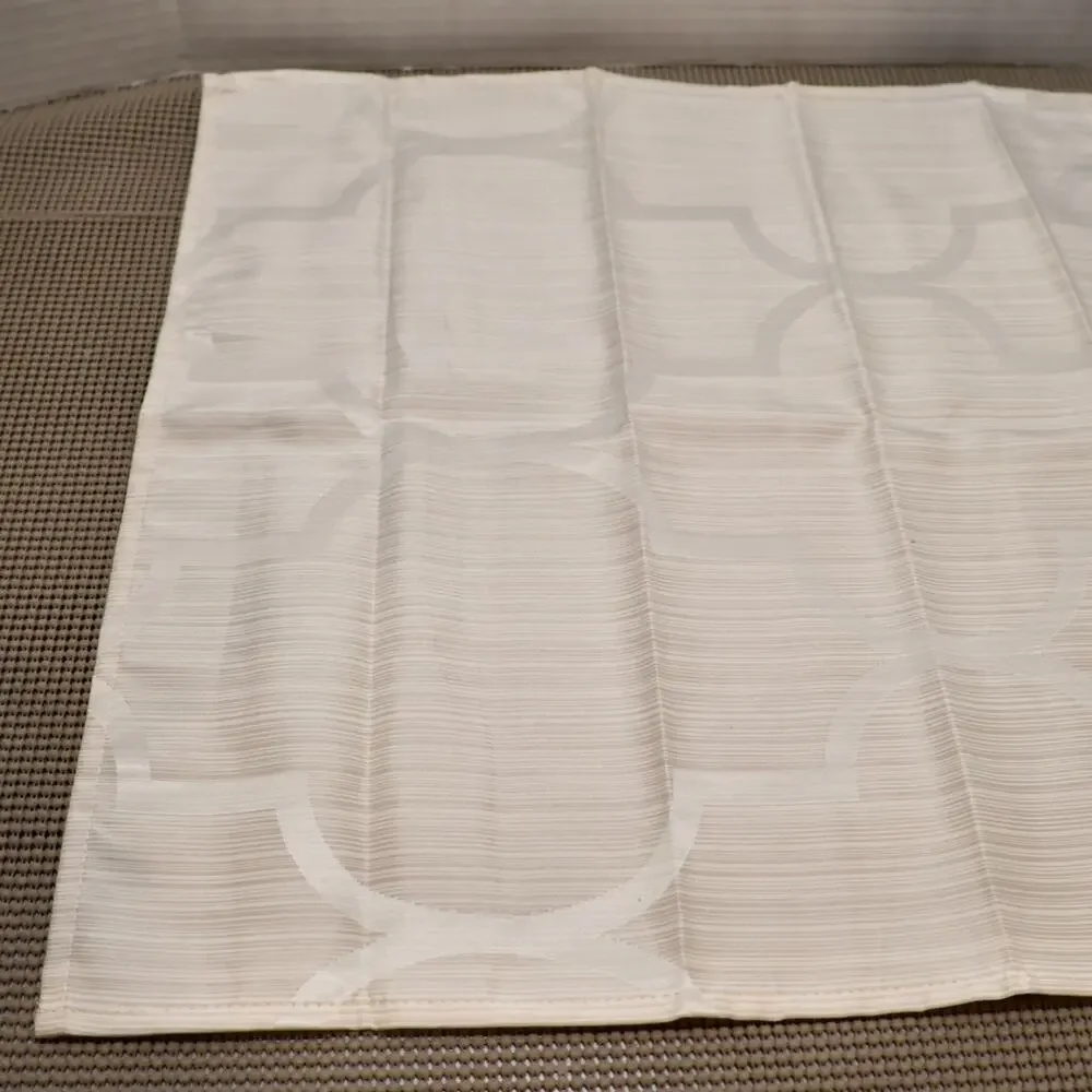 Liquid Repellent Napkins Set of 12 Ivory Geometric 16x16